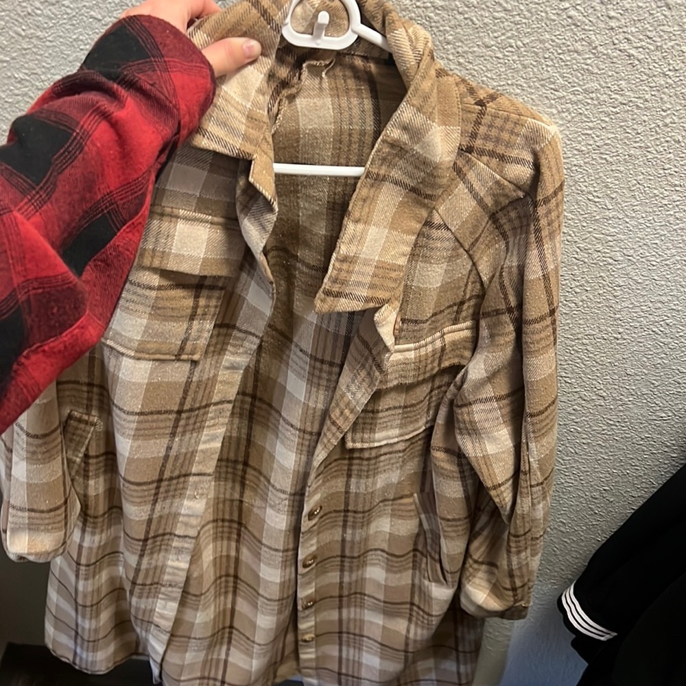 Tan, from SHEIN, size small, fits more like a medium.